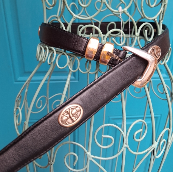 Genuine Leather GOLF Belt Mens Studded Silver Metal Buckle Golfers Logo Icon 34 - Picture 17 of 17